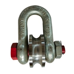 25t heavy-duty roller shackle 17tU-type shackle pulley 35t wire rope guide rope pulley 55 tons can do 85 tons