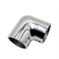 Marine grade 316 stainless steel handrail accessories hardware 90 degree elbow 25/22mm pipe connection pipe joint ship