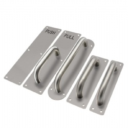 Stainless steel push-pull plate handle Fire door channel push-pull handle Stainless steel push-pull plate without word handle