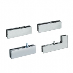 Ordinary frameless 6cm glass door clip stainless steel panel black glass door clip upper clip, lower clip, curved clip